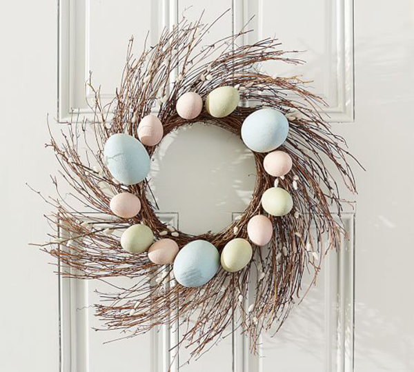 House Beautiful Easter egg wreath